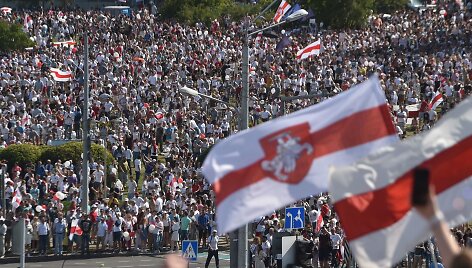 Baltarusija. A&scaron;tunta protestų diena
