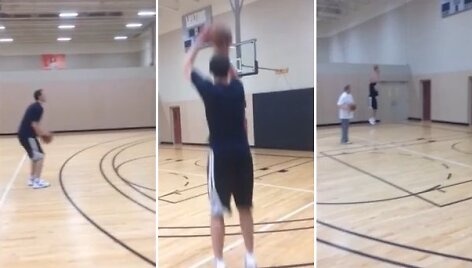 Nikas Stauskas treniruotės metu