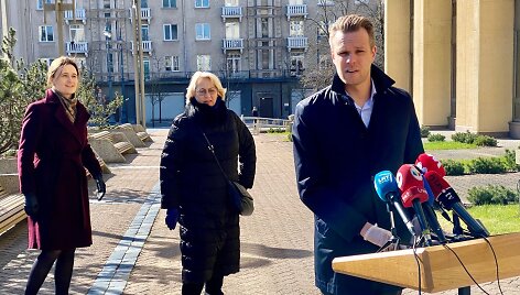 Opozicijos partijų lyderių spaudos konferencija