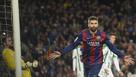 Gerradas Pique įmu&scaron;ė antrą savo įvartį čempionate