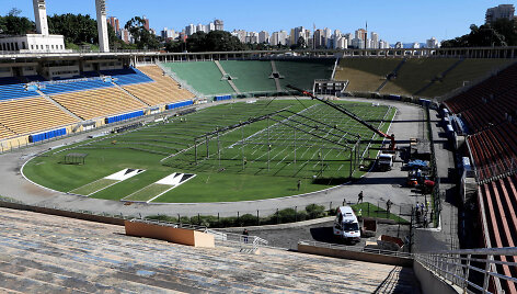 San Paulo &bdquo;Pacaembu&ldquo; stadionas taps ligonine nuo COVID-19 gydomiems pacientams.