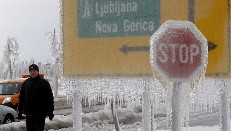 Slovėnija – ledo gniaužtuose.