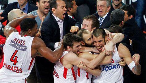 Pirėjo &bdquo;Olympiakos&ldquo; &scaron;venčia Eurolygos titulą