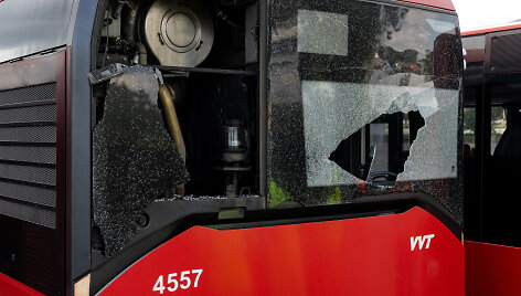 Verkių gatvėje esančiame autobusų parke ap&scaron;audyti 25 autobusai