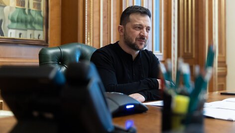Ukrainos prezidentas Volodymyras Zelenskis / Pool /Ukrainian Presidentia / ZUMAPRESS.com