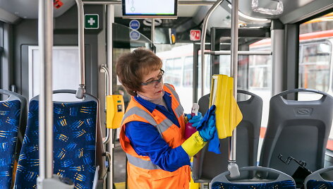 Dezinfekcija Vilniaus vie&scaron;ajame transporte