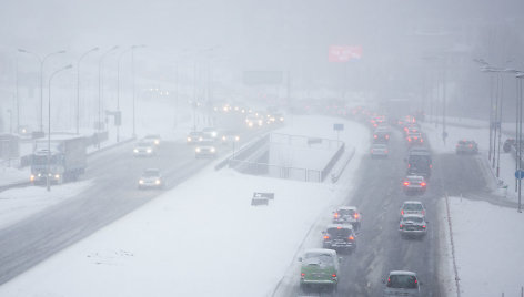 Sutrikęs eismas Ozo gatvėje Vilniuje