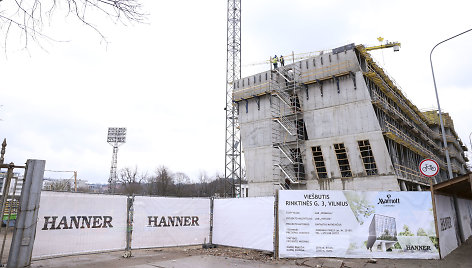 Statybos „Žalgirio“ stadiono vietoje