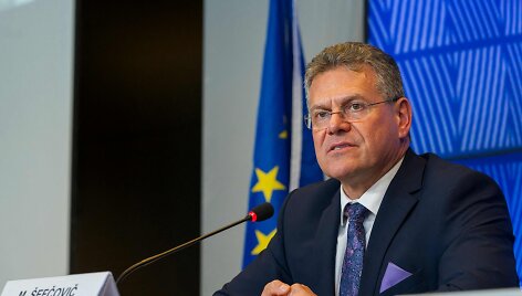 Bloko prekybos vadovas Maro&scaron;as &Scaron;efčovičius / JEAN-CHRISTOPHE VERHAEGEN / AFP
