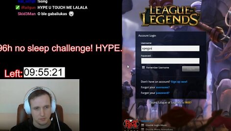 Nerijus Žimantas žaidžia &bdquo;League of Legends&ldquo;