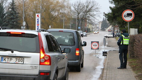 Kontrolės postas Pasvalyje