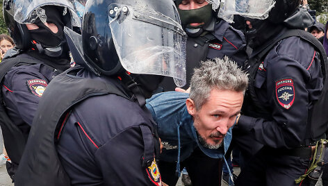 Nesankcionuotas protestas Maskvoje