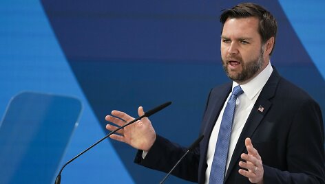 JAV viceprezidentas J. D. Vance'as / Matthias Schrader / AP