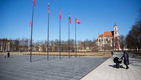 Saulėtas, bet vėsus pavasaris Vilniuje