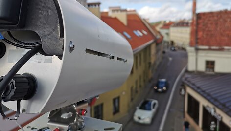 Filmavimo kameros Vilniaus senamiestyje