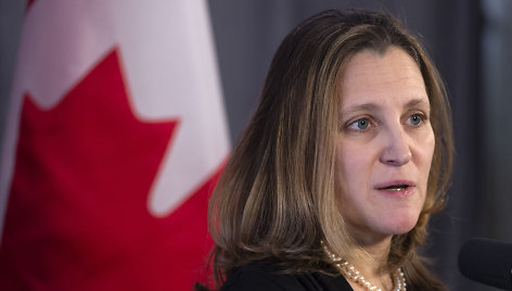 Kanados užsienio reikalų ministrė Chrystia Freeland