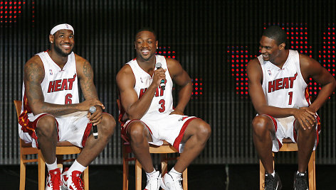 Lebronas Jamesas, Dwyane\'as Wade\'as ir Chrisas Boshas