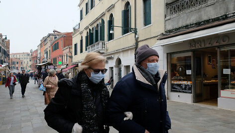 Venecija atrodo tu&scaron;čia, kai Italijoje įvestas karantinas dėl koronaviruso.