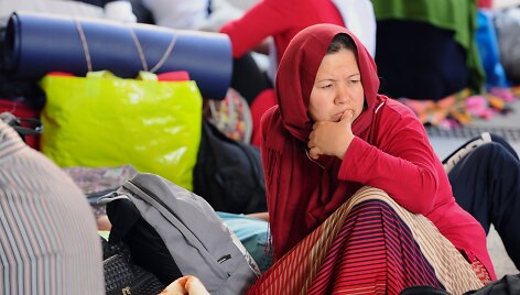Migrantai Budape&scaron;to geležinkelio stotyje