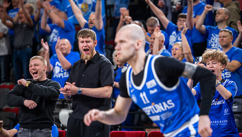 Pirmasis mažojo finalo mačas: Klaipėdos &bdquo;Neptūnas&ldquo; &ndash; Panevėžio &bdquo;Lietkabelis&ldquo;. Arnas Velička