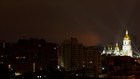 Vaizdas Kijeve Rusijai užpuolus Ukrainą