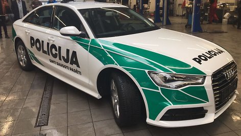 Naujo policijos automobilio dizaino variantas