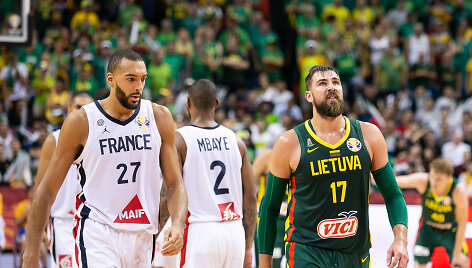 Rudy Gobert'as ir Jonas Valančiūnas