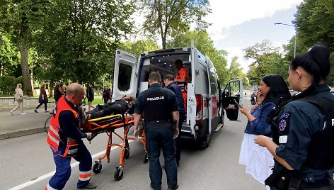 Dviratininko ir taksi automobilio eismo įvykis Palangoje