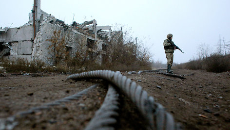 Ties kontaktine linija Rytų Ukrainoje