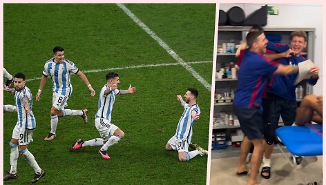 Po Argentinos futbolininkų triumfo N.Laprovittola pa&scaron;ėlo i&scaron; laimės.