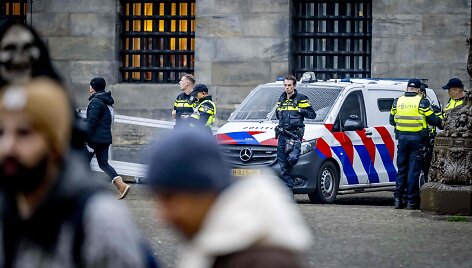 Riau&scaron;ės Amsterdame / ROBIN UTRECHT / AFP