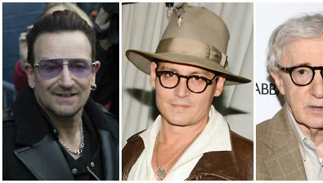 Bono, Johnny Deppas ir Woody Allenas