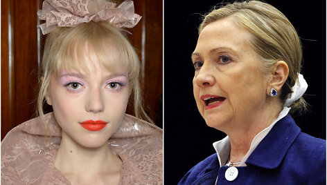 Pam Hogg modelis ir Hillary Clinton