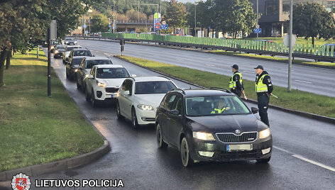 Policijos reidas Ukmergės gatvėje Vilniuje