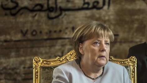 Vokietijos kanclerė Angela Merkel vie&scaron;i Egipte