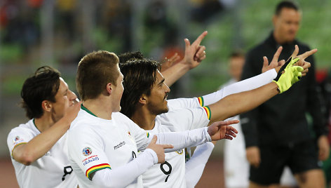 Bolivijos futbolininkų triumfas