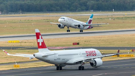 Šveicarijos oro linijų bendrovės „Swiss“ lėktuvas