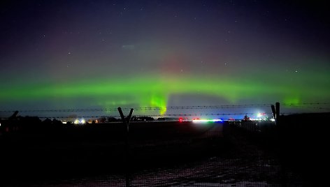 Palangiškio Lino virš Palangos oro uosto užfiksuota šiaurės pašvaistė.