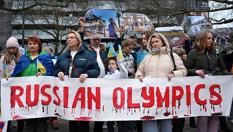 Protestai prieš rusų atletų dalyvavimą olimpinėse žaidynėse