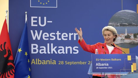 Ursula von der Leyen antradienį Albanijoje