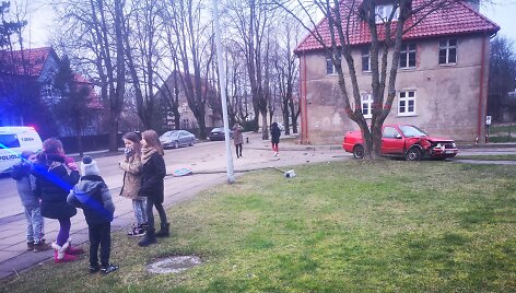 Avarija &Scaron;ilutės mieste: per plauką i&scaron;vengta tragedijos
