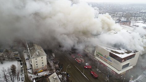Gaisras prekybos ir pramogų centre &bdquo;Žiemos vy&scaron;nia&ldquo; Kemerove