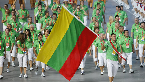 2008-aisiais Lietuvos trispalvę Pekine ne&scaron;ė &Scaron;arūnas Jasikevičius