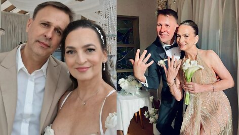 Jurga Anusauskienė su mylimuoju Nerijumi