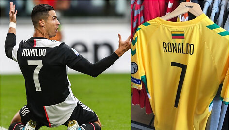Cristiano Ronaldo ir Lietuvos rinktinės mar&scaron;kinėliai