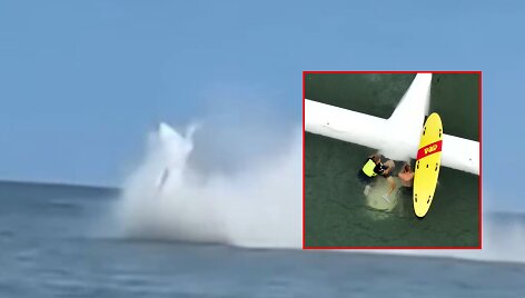 I&scaron;gelbėtas lėktuvo pilotas prie Oak salos
