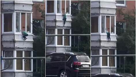Balkonu besikarstantis vaikas Klaipėdoje