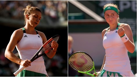 Simona Halep ir Jelena Ostapenko