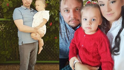 Aurimas Žvinys su žmona Egle ir dukrele / Asmeninio archyvo nuotr.


