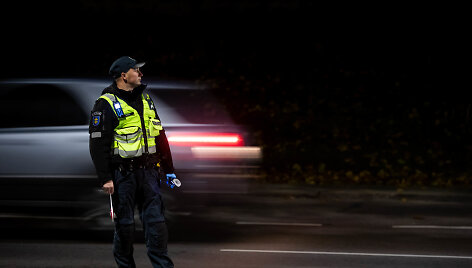 Naktinis kelių policijos reidas Vilniuje